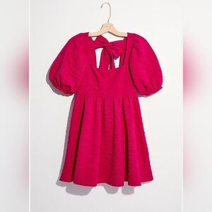Free People babydoll mini dress size small fuschia